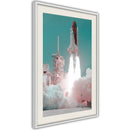 Poster - Leaving the Earth  - wit passepartout