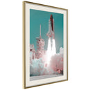 Poster - Leaving the Earth  - goud passepartout