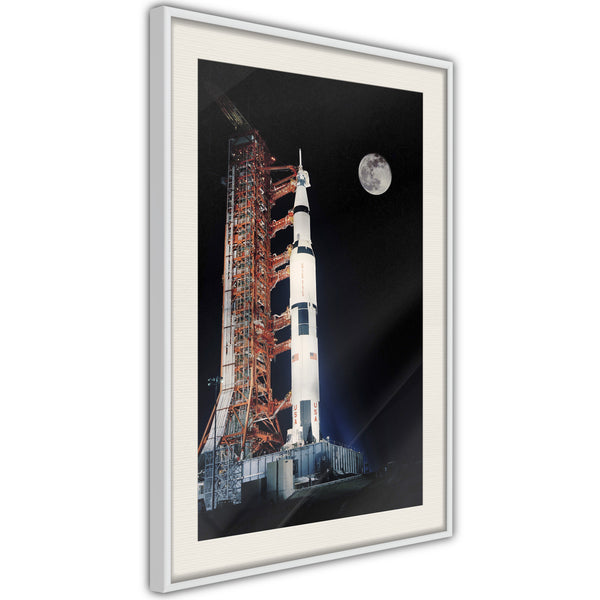 Poster - Cosmodrome  - wit passepartout