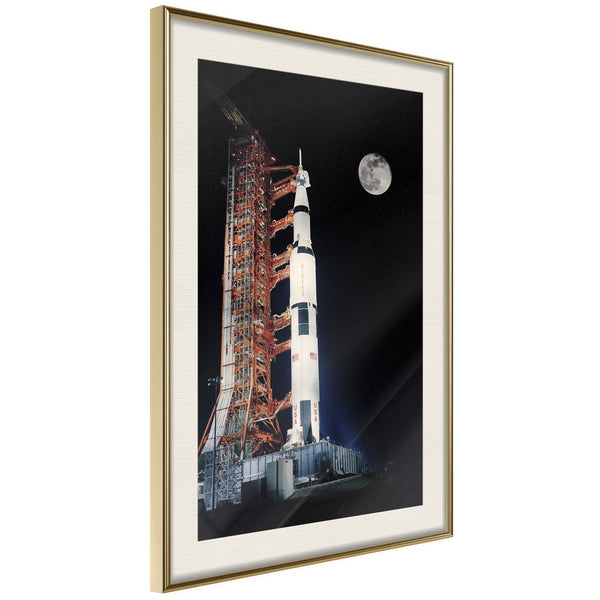 Poster - Cosmodrome  - goud passepartout