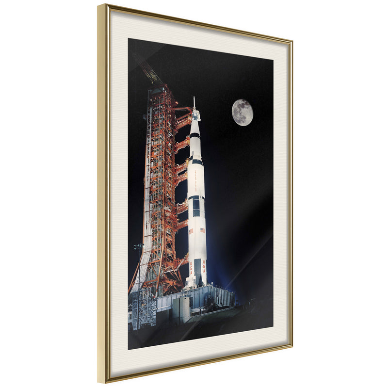 Poster - Cosmodrome  - goud passepartout