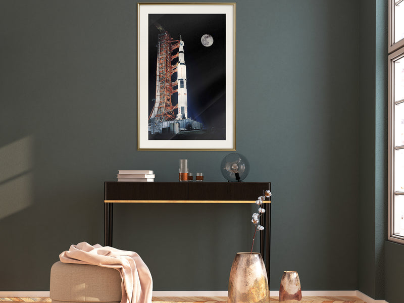 Poster - Cosmodrome  - goud passepartout