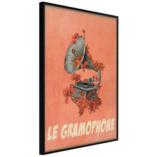 Poster - Retro Music  - zwart