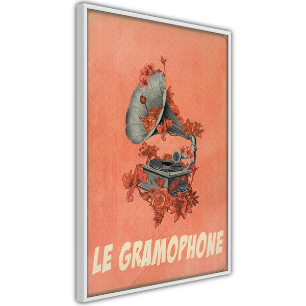 Poster - Retro Music  - wit
