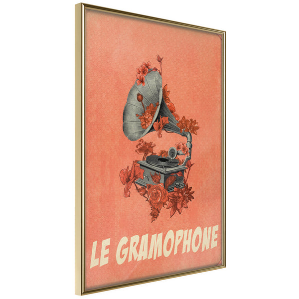 Poster - Retro Music  - goud