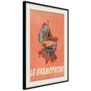 Poster - Retro Music  - zwart passepartout