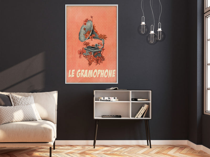 Poster - Retro Music  - wit