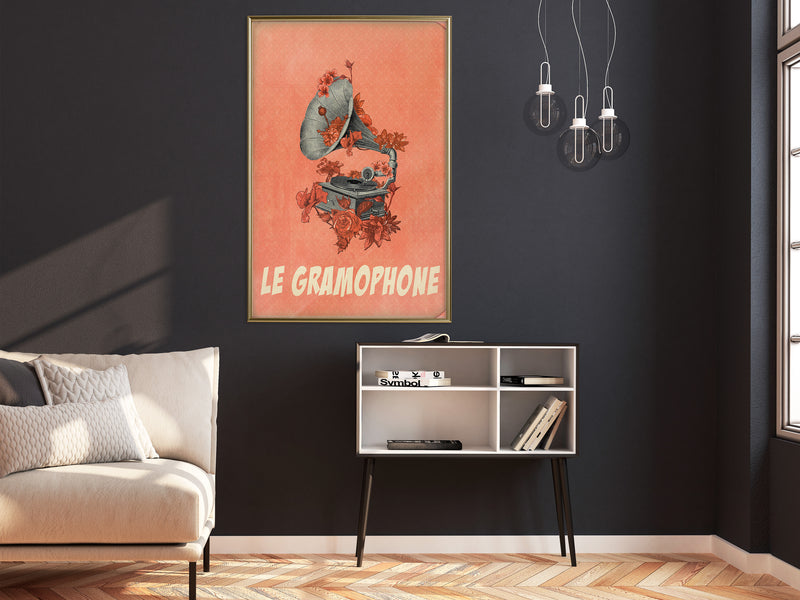 Poster - Retro Music  - goud