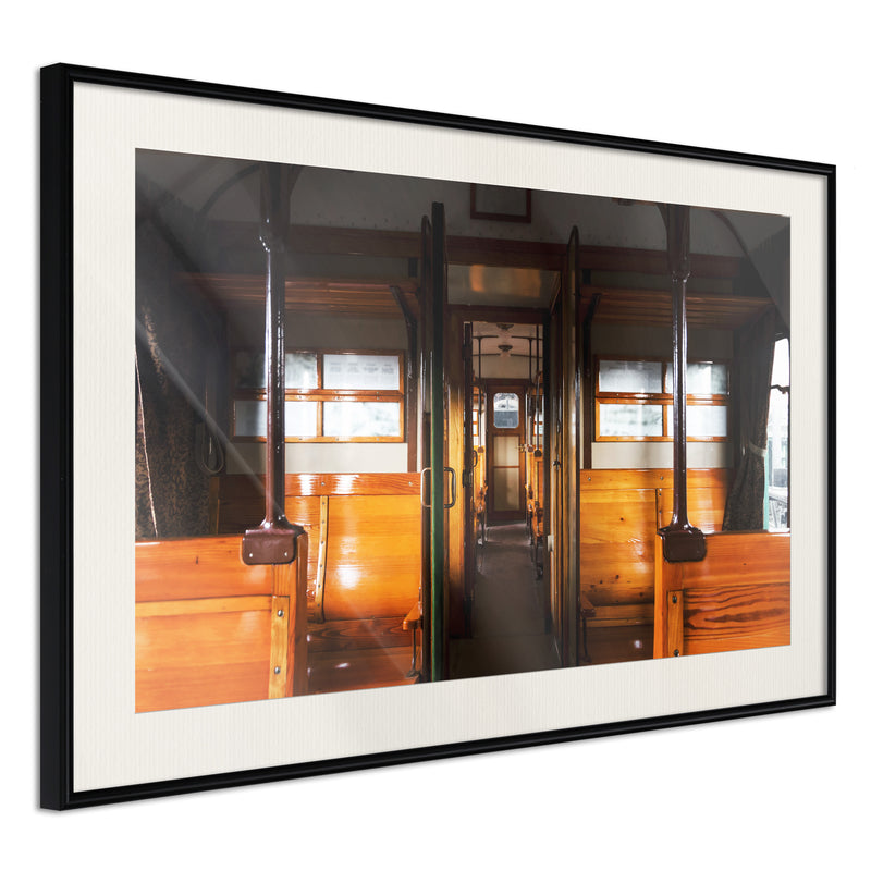 Poster - Train from the Past  - zwart passepartout