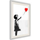 Poster - Banksy: Love is in the Bin  - wit passepartout