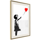 Poster - Banksy: Love is in the Bin  - goud passepartout