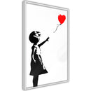 Poster - Banksy: Girl with Balloon I  - wit