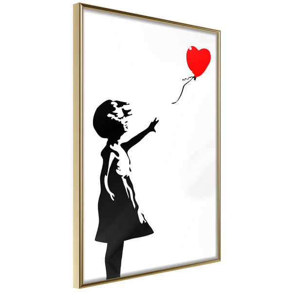 Poster - Banksy: Girl with Balloon I  - goud