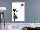 Poster - Banksy: Girl with Balloon I  - wit