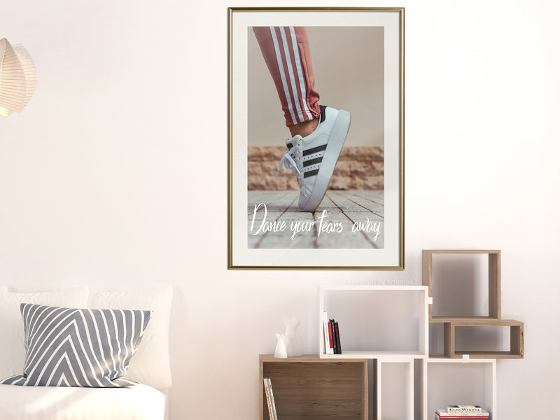 Poster - Dance  - goud passepartout
