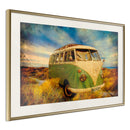 Poster - Hippie Van I  - goud passepartout