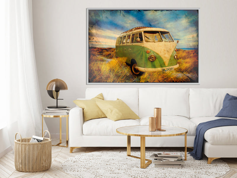 Poster - Hippie Van I  - wit