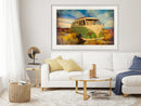 Poster - Hippie Van I  - wit passepartout