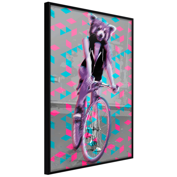 Poster - Extraordinary Cyclist  - zwart