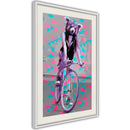 Poster - Extraordinary Cyclist  - wit passepartout
