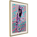 Poster - Extraordinary Cyclist  - goud passepartout