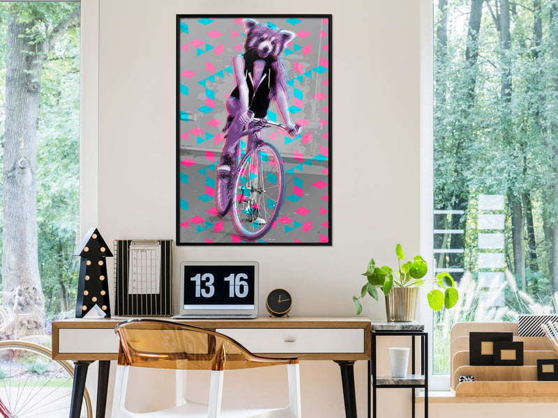 Poster - Extraordinary Cyclist  - zwart