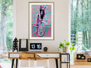 Poster - Extraordinary Cyclist  - goud passepartout