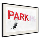 Poster - Banksy: Park(ing)  - zwart passepartout