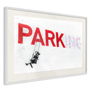 Poster - Banksy: Park(ing)  - wit passepartout