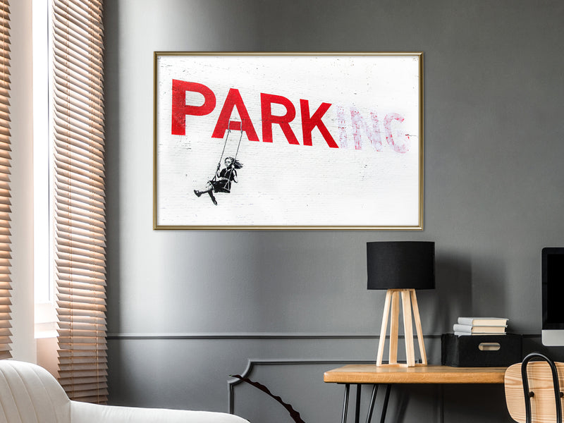 Poster - Banksy: Park(ing)  - goud