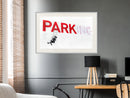 Poster - Banksy: Park(ing)  - wit passepartout