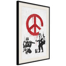 Poster - Banksy: CND Soldiers II  - zwart passepartout
