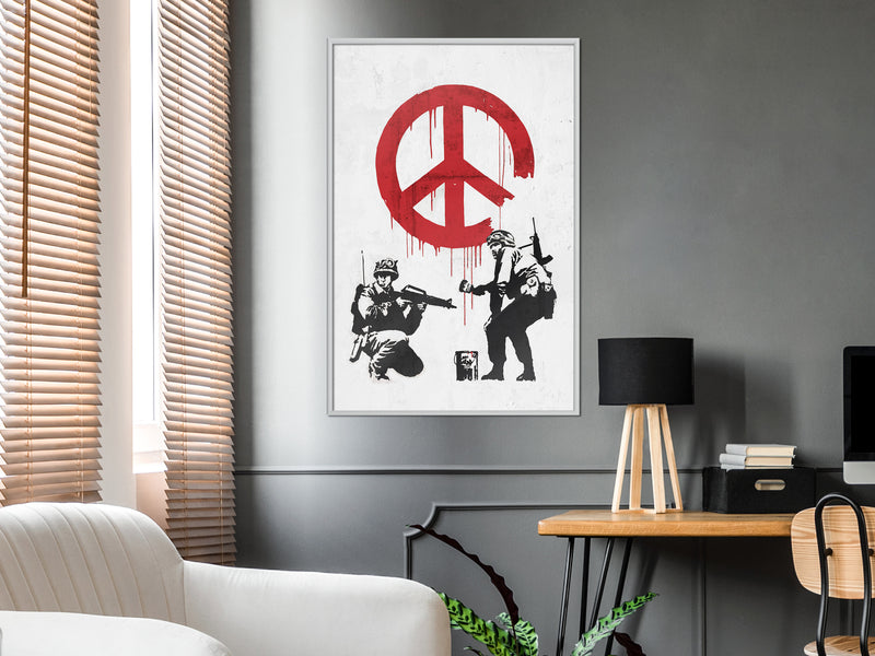 Poster - Banksy: CND Soldiers II  - wit