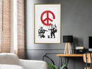 Poster - Banksy: CND Soldiers II  - goud passepartout