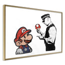 Poster - Banksy: Mario and Copper  - goud