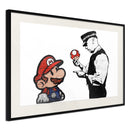 Poster - Banksy: Mario and Copper  - zwart passepartout