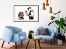 Poster - Banksy: Mario and Copper  - zwart passepartout