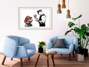 Poster - Banksy: Mario and Copper  - wit passepartout