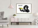 Poster - Banksy: Banana Gun II  - goud