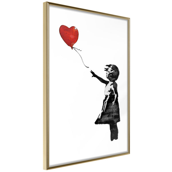 Poster - Banksy: Girl with Balloon II  - goud