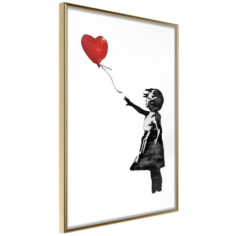 Poster - Banksy: Girl with Balloon II  - goud