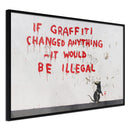 Poster - Banksy: If Graffiti Changed Anything  - zwart
