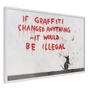 Poster - Banksy: If Graffiti Changed Anything  - wit
