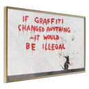 Poster - Banksy: If Graffiti Changed Anything  - goud