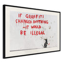 Poster - Banksy: If Graffiti Changed Anything  - zwart passepartout