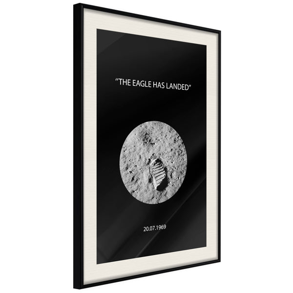 Poster - Small Step  - zwart passepartout