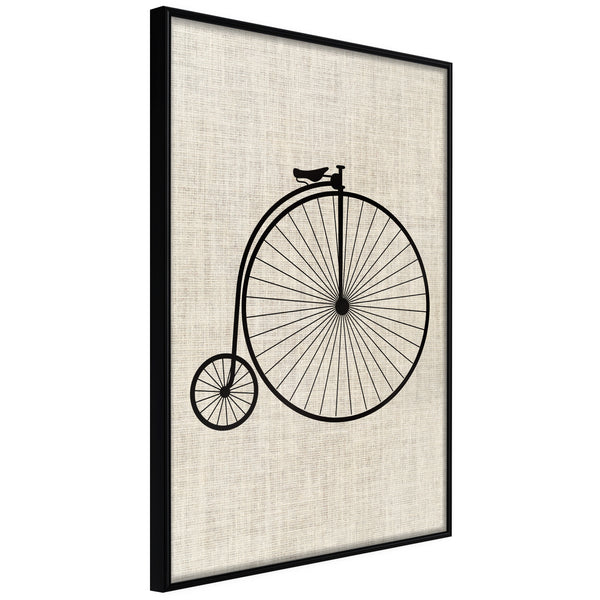 Poster - Penny-Farthing  - zwart