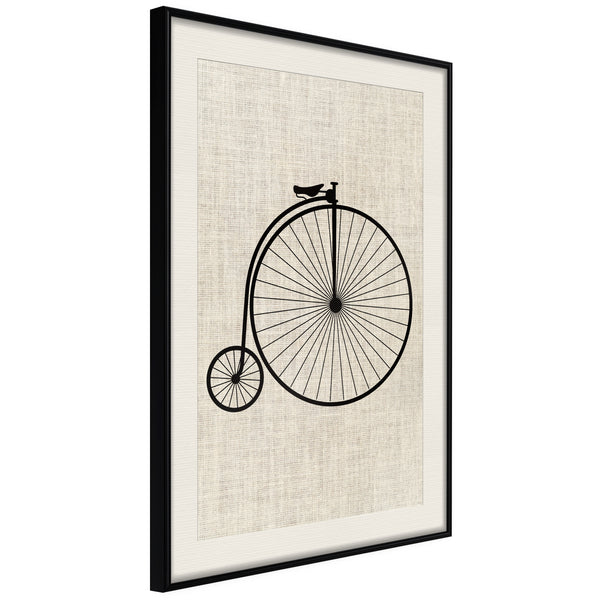 Poster - Penny-Farthing  - zwart passepartout