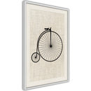 Poster - Penny-Farthing  - wit passepartout