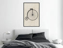 Poster - Penny-Farthing  - zwart